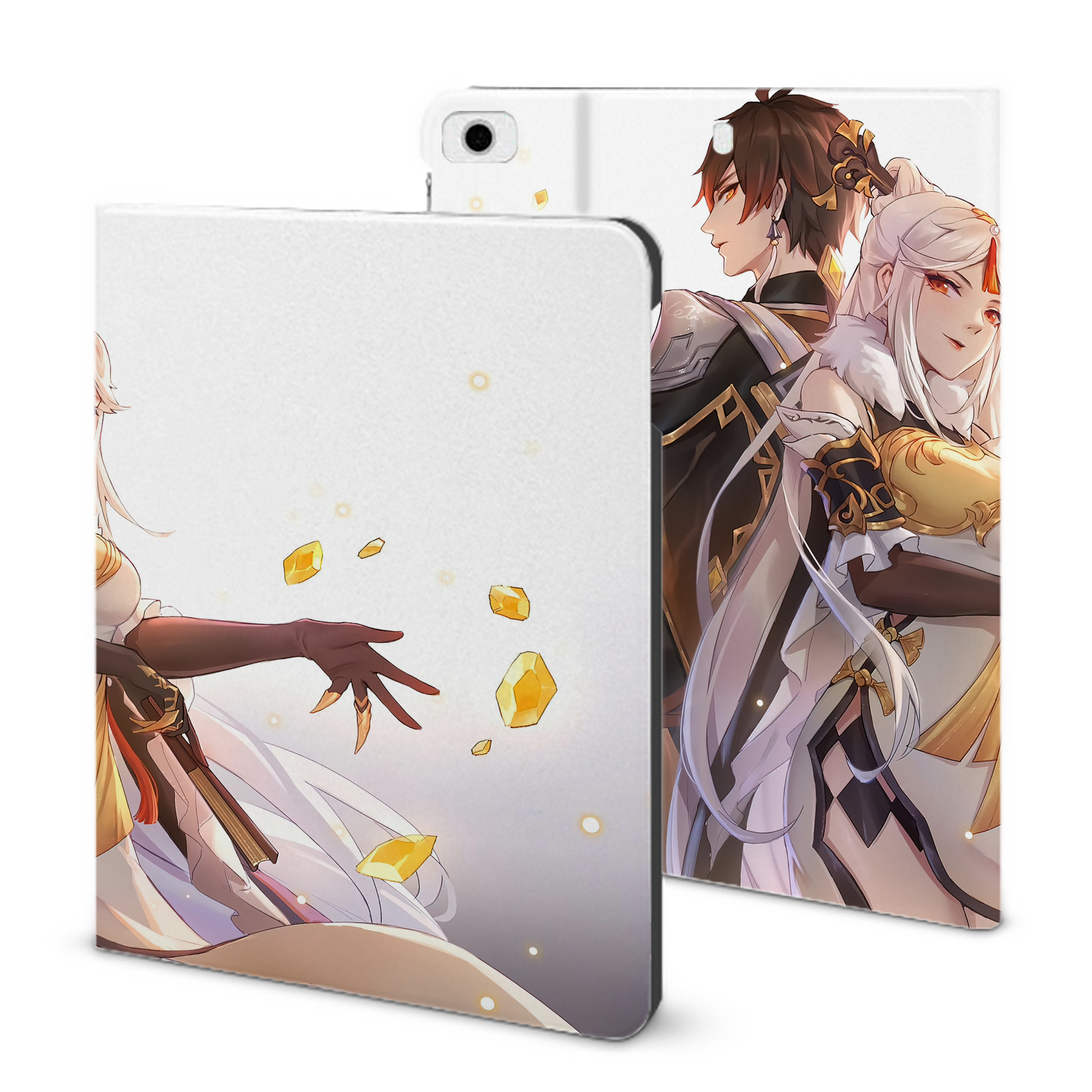 げんし神 genshin IPad ケース ブック型 PUレザー TPU 耐衝撃 軽量 薄型 ペン収納なし 全面保護 IPad 各モデル対応